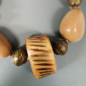 Chunky heavy curved necklace